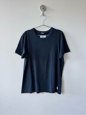 Reigning Champ Basic Navy Short Sleeve Crewneck Tee - Made in Canada - Size M
